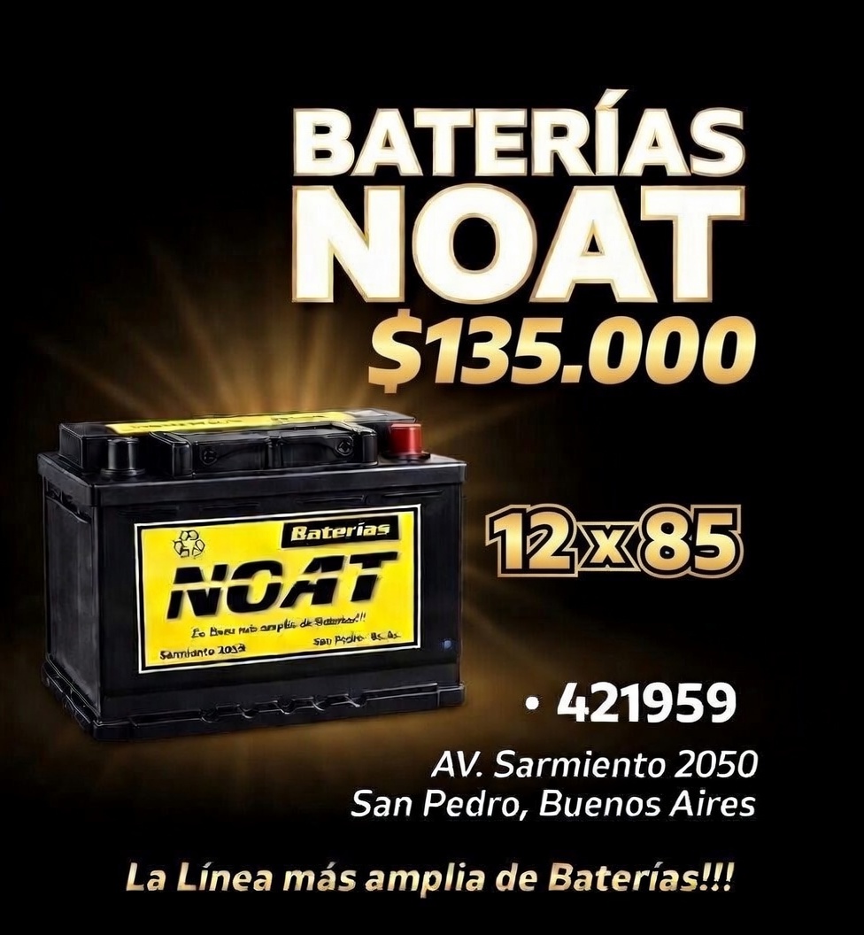 Batería NOAT 12x85 - $135.000